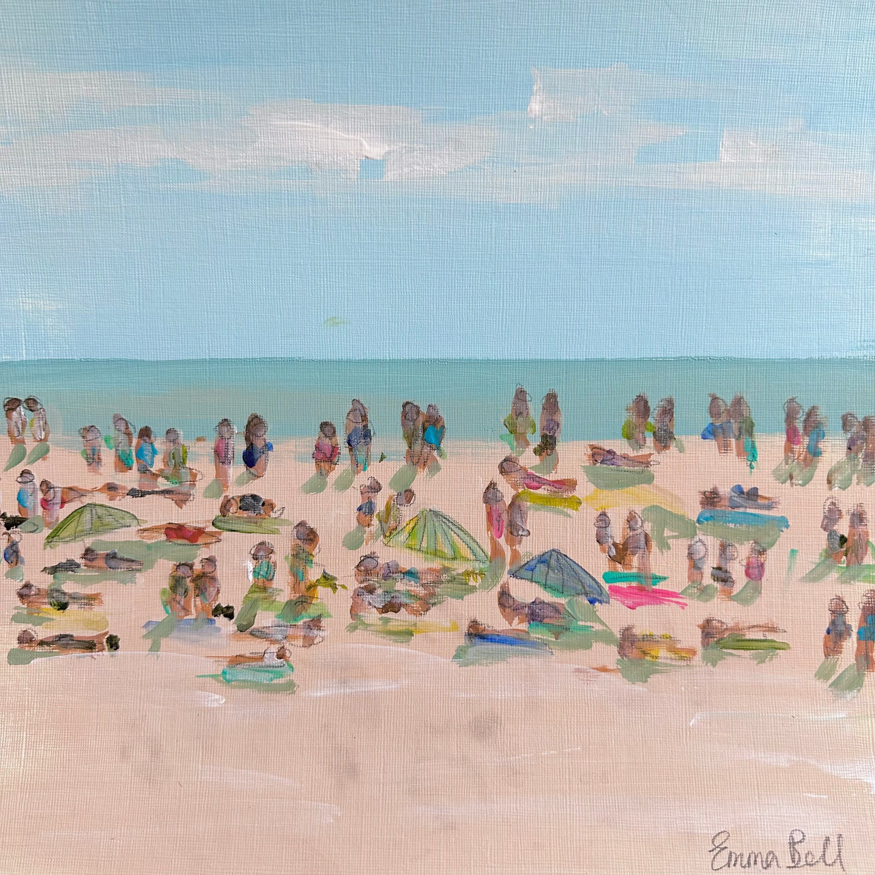 Beachlife painting on paper pop in a 2024 frame