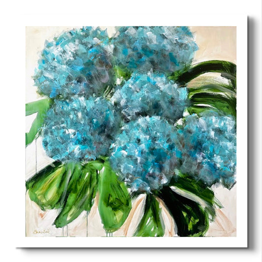 Vibrant Blue Hydrangeas