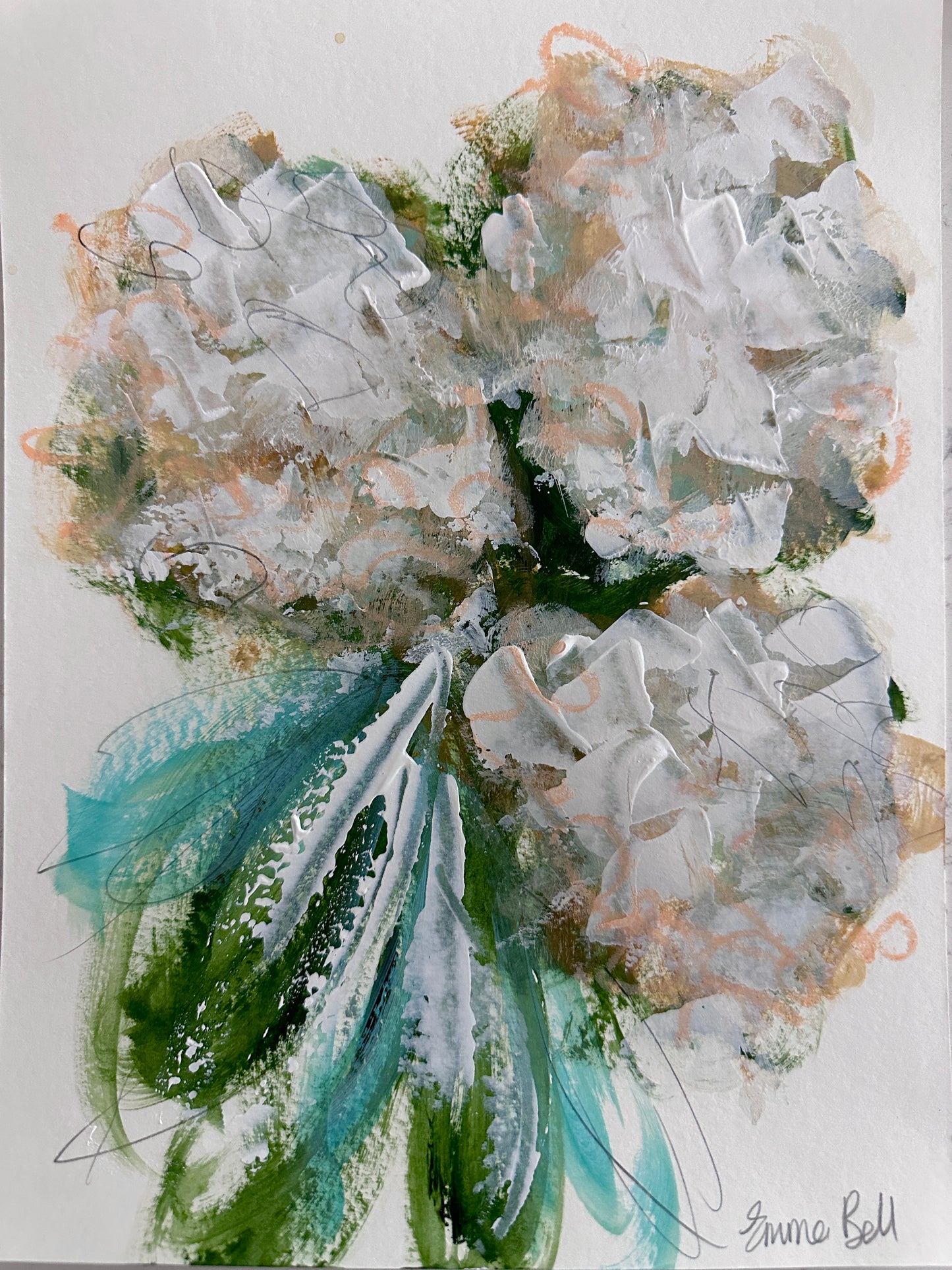 Small hydrangea painting