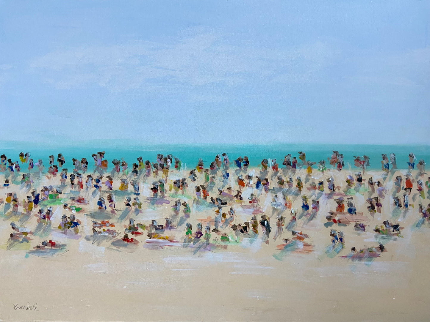 Beach Painting Commission 24”x24” 50% deposit