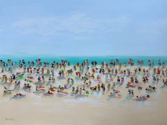 Beach Painting Commission 24”x24” 50% deposit