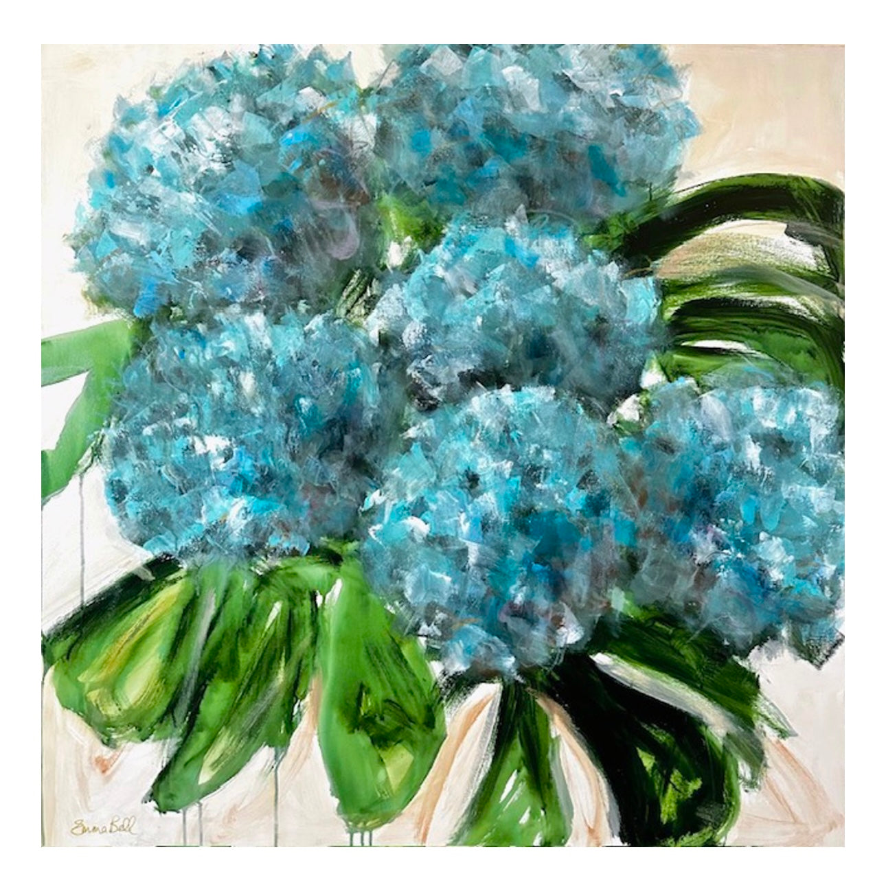 Vibrant Blue Hydrangeas